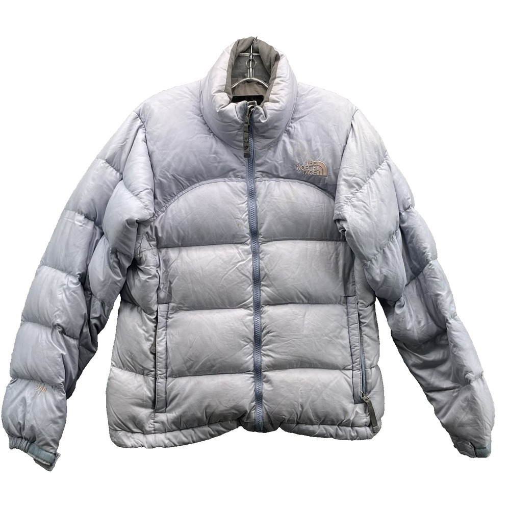 The North Face Puffer Jacket Women's Small Light Blue Down Gorpcore Outdoors 90s